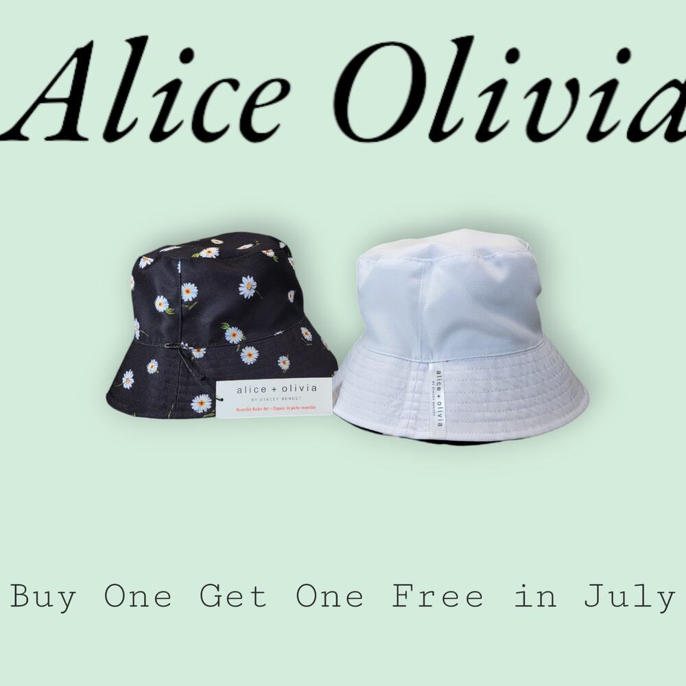 Alice + Olivia X FabFitFun REVERSIBLE BUCKET HAT Buy One Get One Free